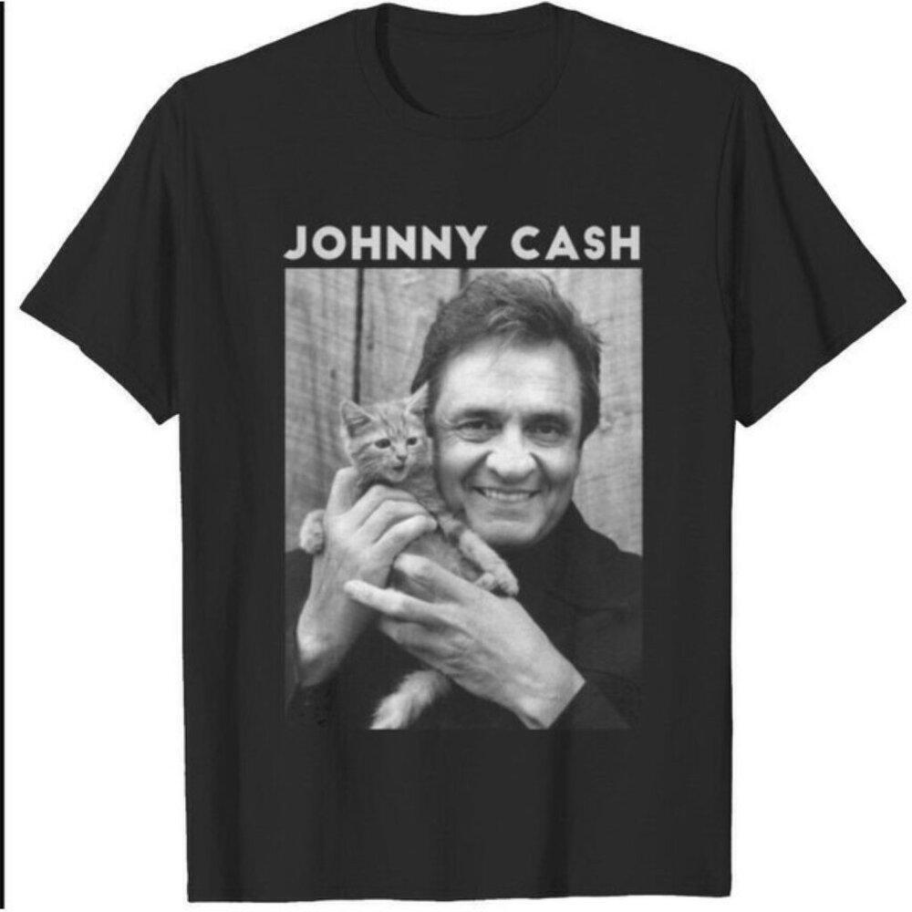 Johnny Cash Music Band Graphic T-Shirt Classic Country Rock Legend Tee